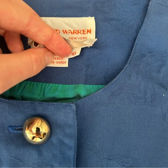 Vintage David Warren New York Gold Button Dress - Picture 6 of 6